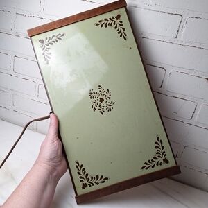 Vintage Cornwall Electric Warming Tray #1461 Avocado Green 17.5" x 10"
